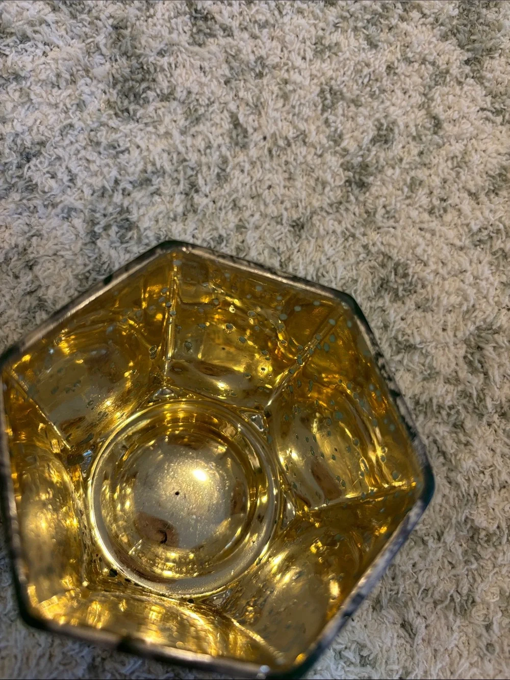 Sage Green Mercury Glass Votive Candle Holder by Koyal NWT Pier One 3x3.5”